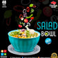 Salad bowl with cap