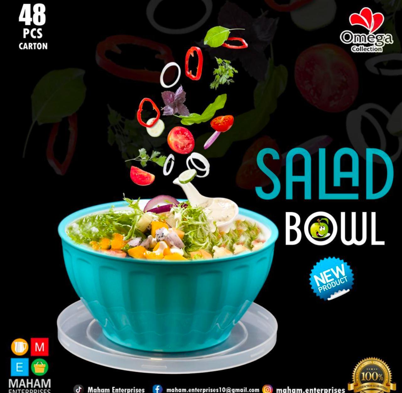 Salad bowl with cap