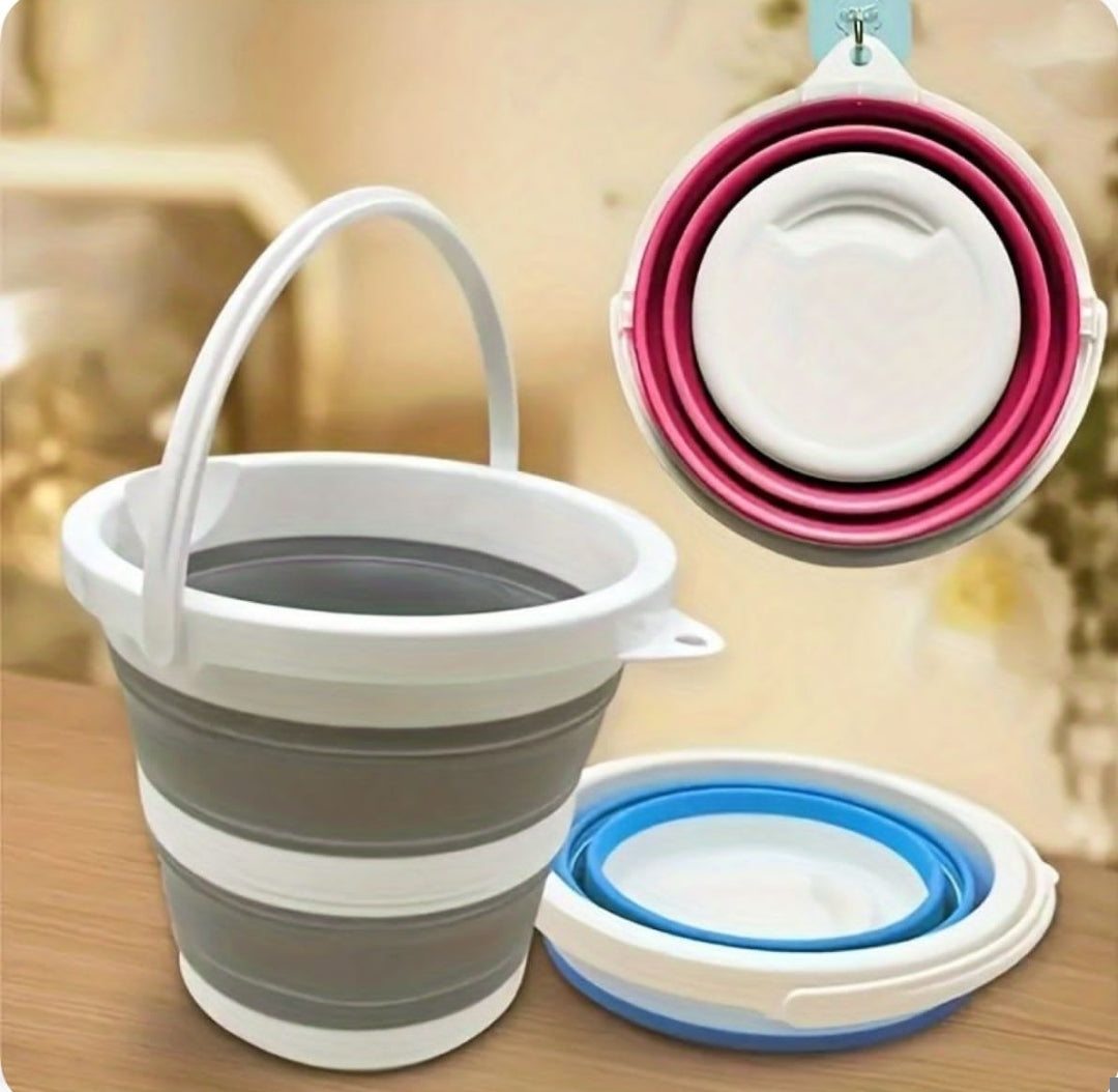 5 Liter Portable Folding Bucket for Face Washing, Laundry and Traveling, Space-Saving and Durable Water Basin