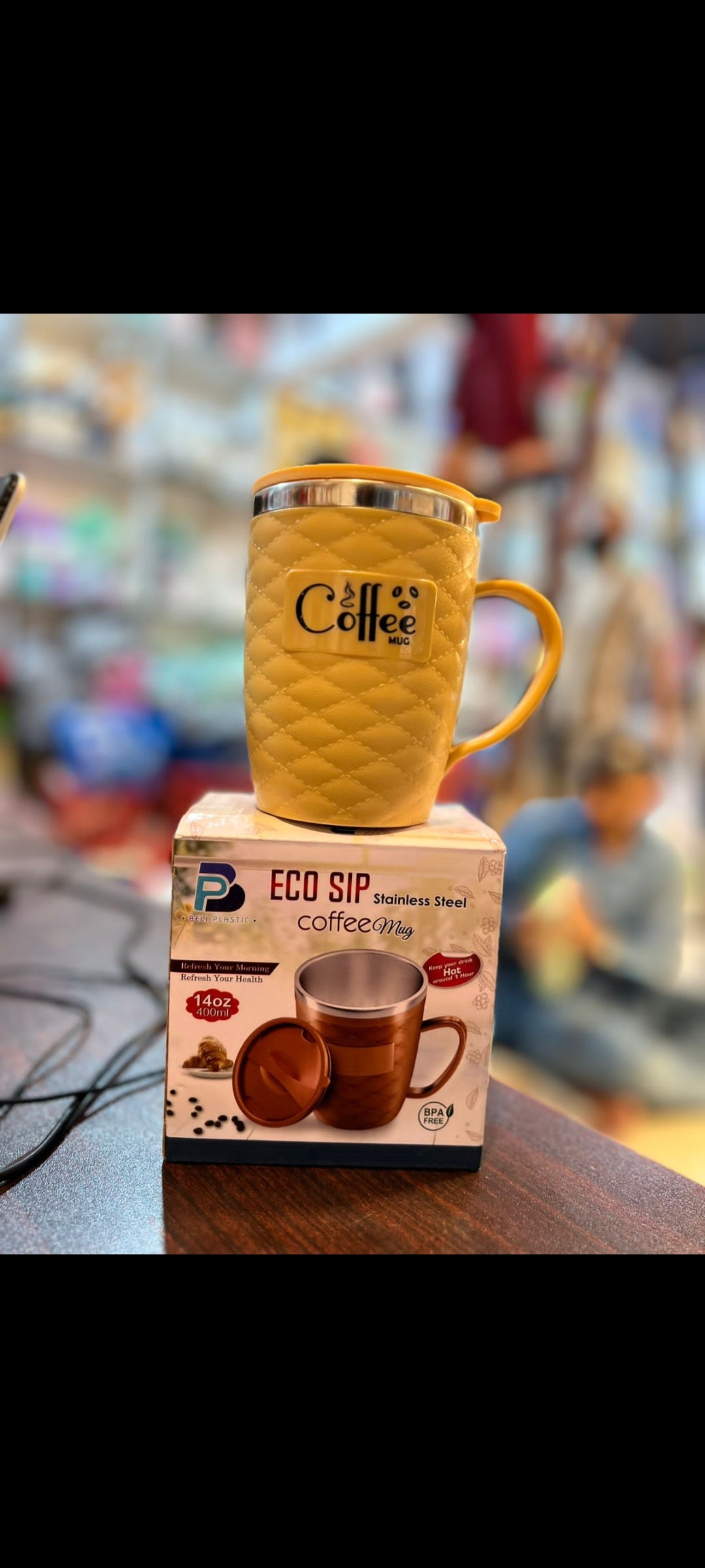 Eco sip stainless steel coffee mug hot & cool mug