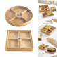 Storage organizer divided snack plate nuts platter storage box serving tray