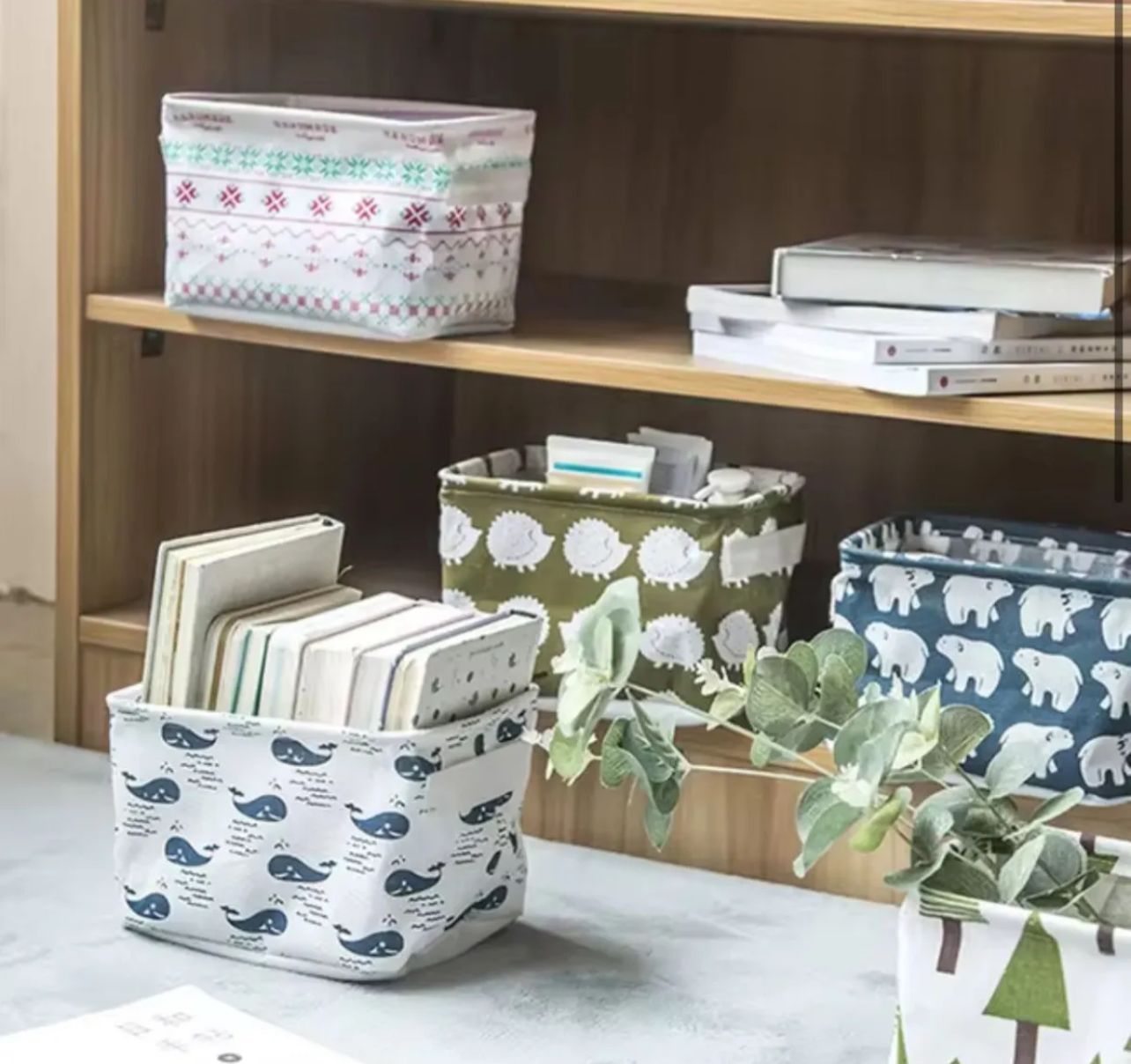 Mini Oxford Organizer Basket (Random Colours)