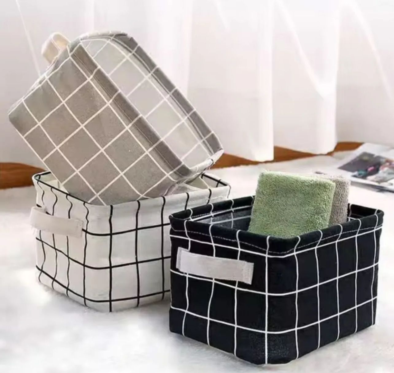 Mini Oxford Organizer Basket (Random Colours)