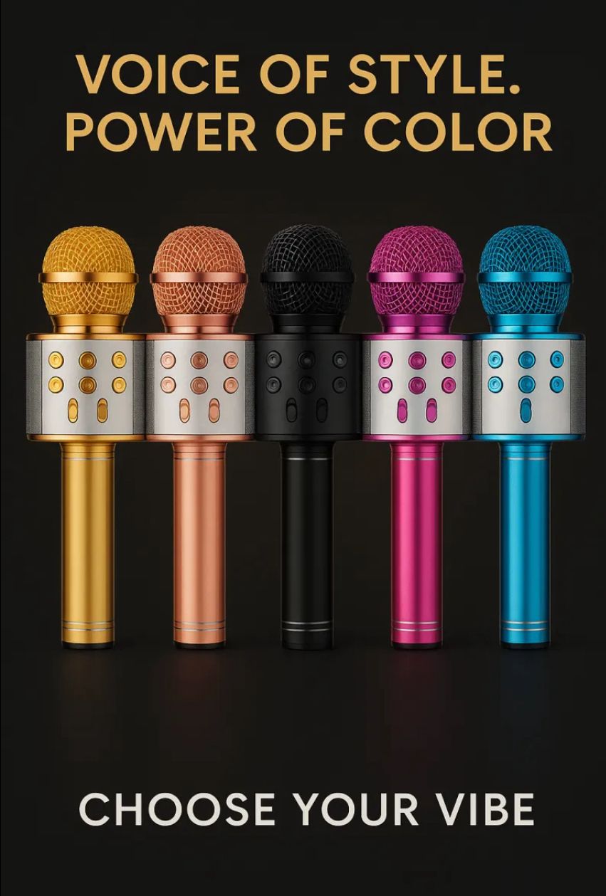 WS-858 Portable Rechargeable Wireless Bluetooth Microphone & Hifi Speaker