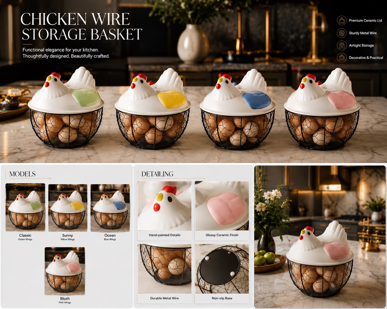 Iron Portable Multi Functional Egg  Basket  🥚 🧺