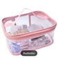 Pink Cosmetic Pouch with Good Storage for Makeup with Zip