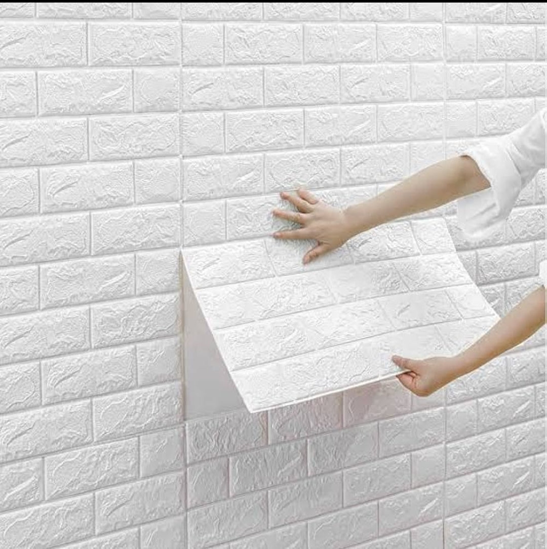 3D Brick Wall Stickers Self Adhesive Wallpaper Sheets
Size : 77x70 cm