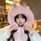 Soft Fluffy Bunny Ears Winter Cap