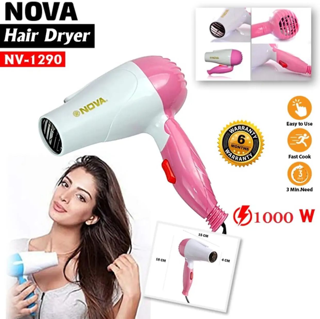 Nova Mini Hair Dryer  Box Packing