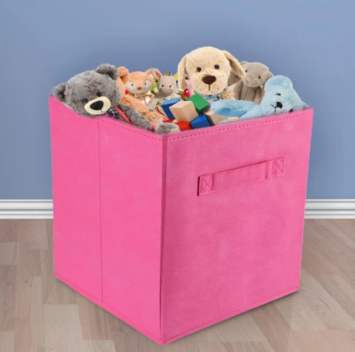 Toy storage box foldable square fabric cube storage basket bin collapsible box cloth