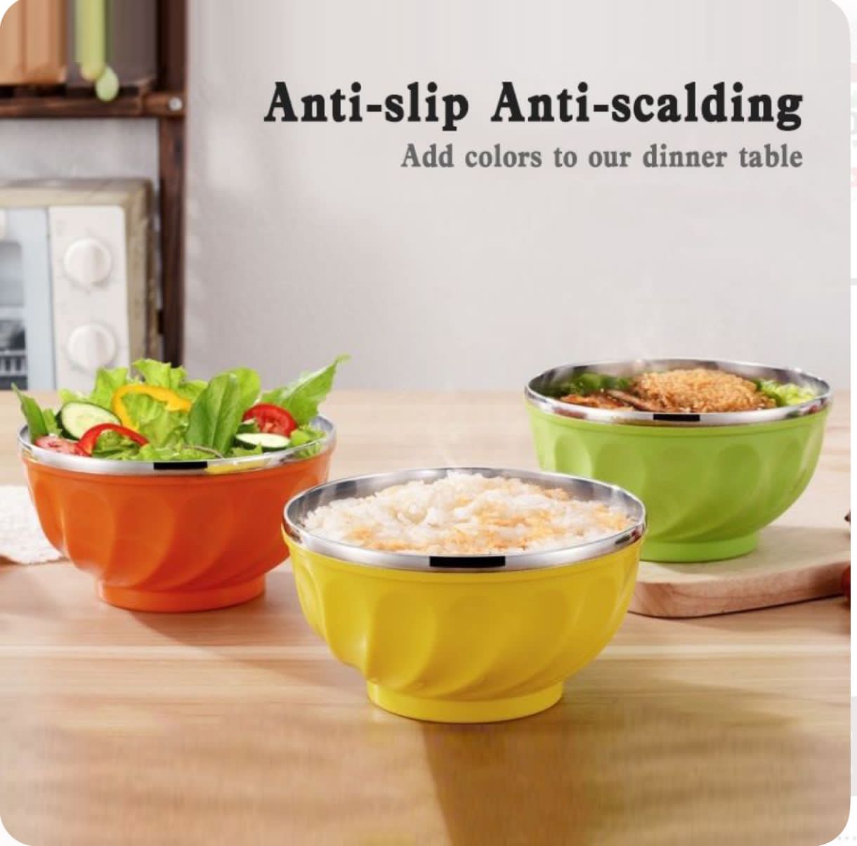 Steel soup bowl
