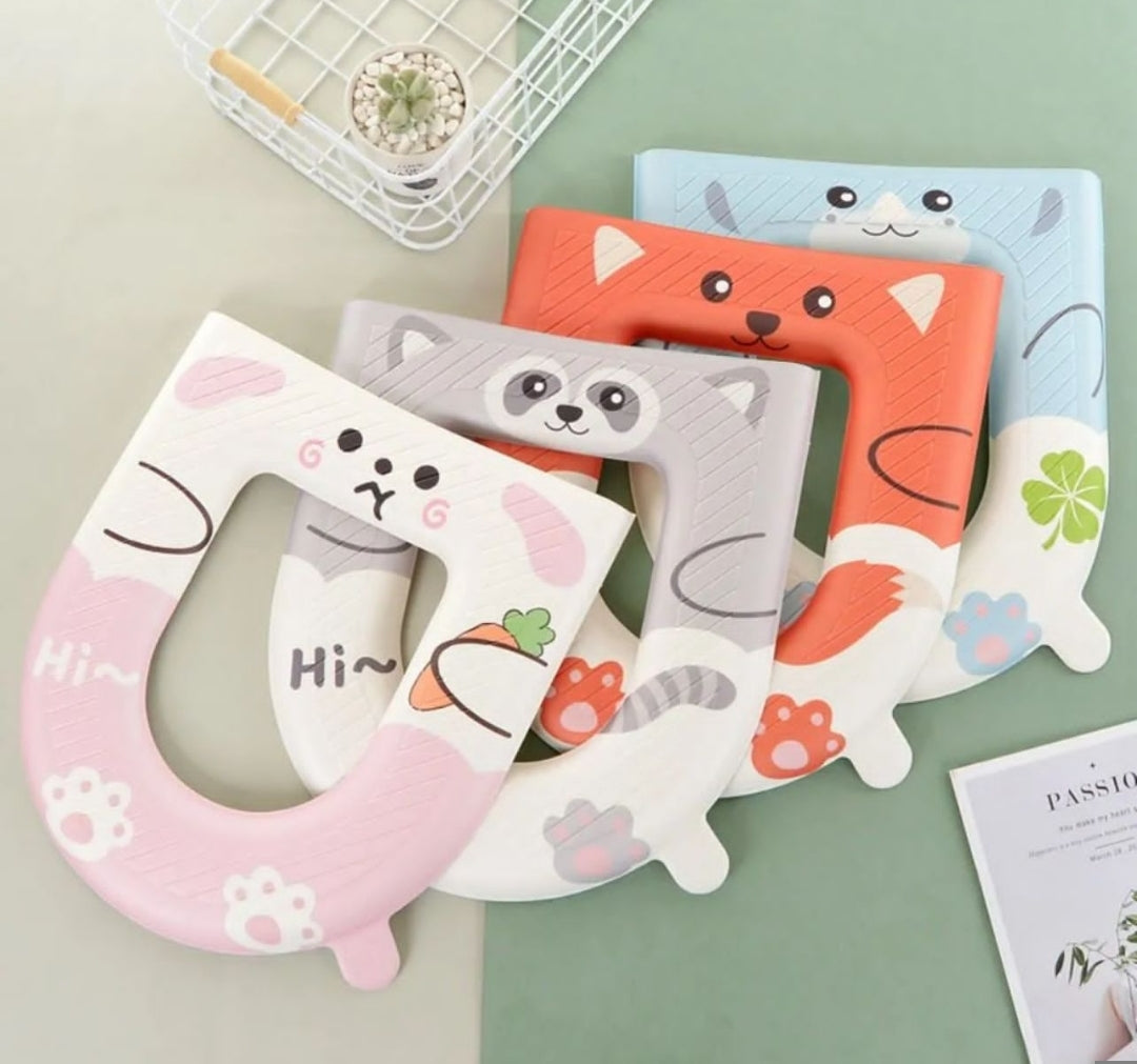 Cartoon With Handle EVA Toilet Seat Cover Universal Waterproof Toilet Seat