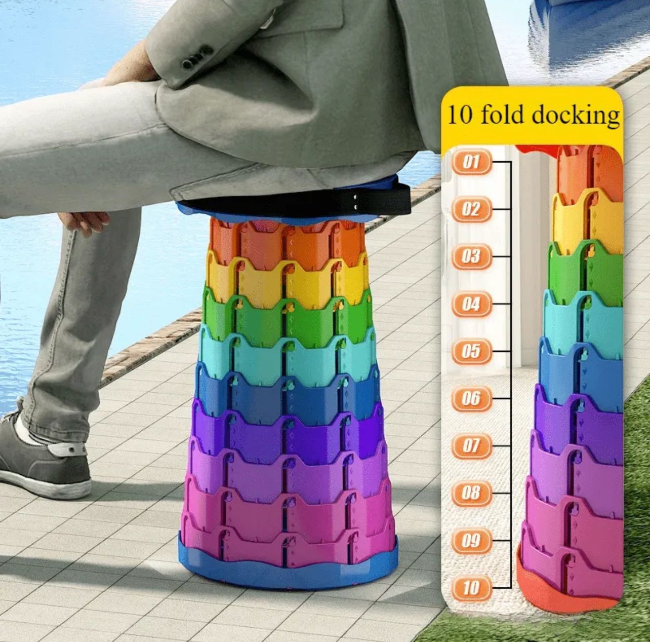 Foldable Telescoping Stool
