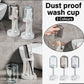 High capacity toothbrush holder set with dust cover & drainage space saving bathroom organizer for brushes
