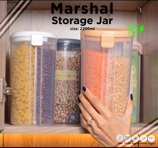 Maxware Household Marshal Storage Jar 2200 ml - Large Capacity Kitchen Organizer