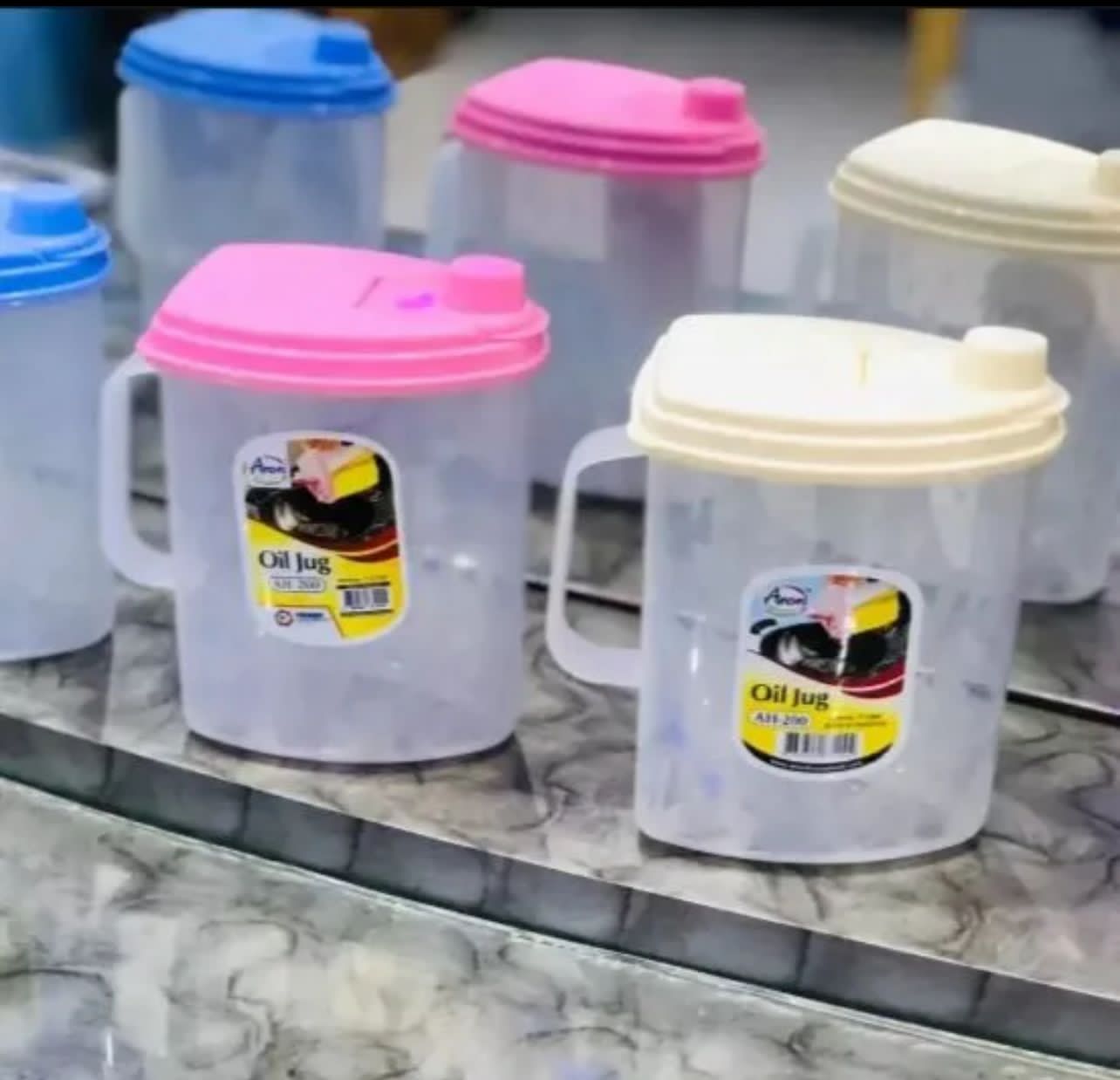 Oil Jug- 1 Litre Oil Jug- Liquid Jug- Milk Jug - Juice Jug with tight lid