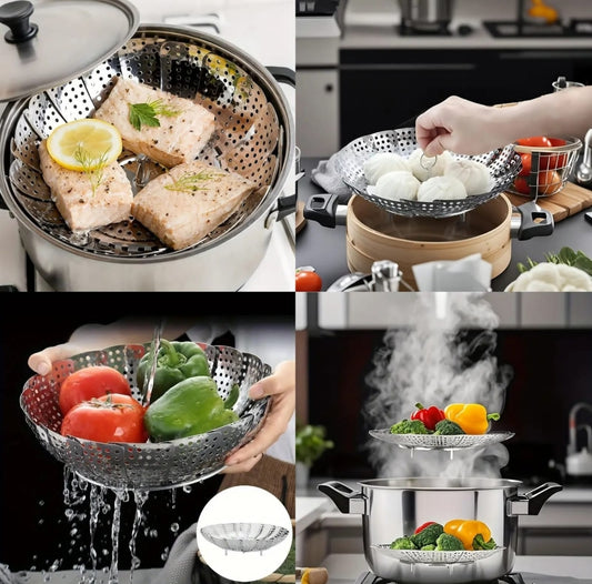 Stainless Steel Foldable Food Steamer