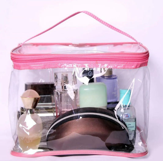 Pink Cosmetic Pouch with Good Storage for Makeup with Zip