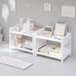 Multipurpose Double Layer Storage Rack Desk Organizer Shelf