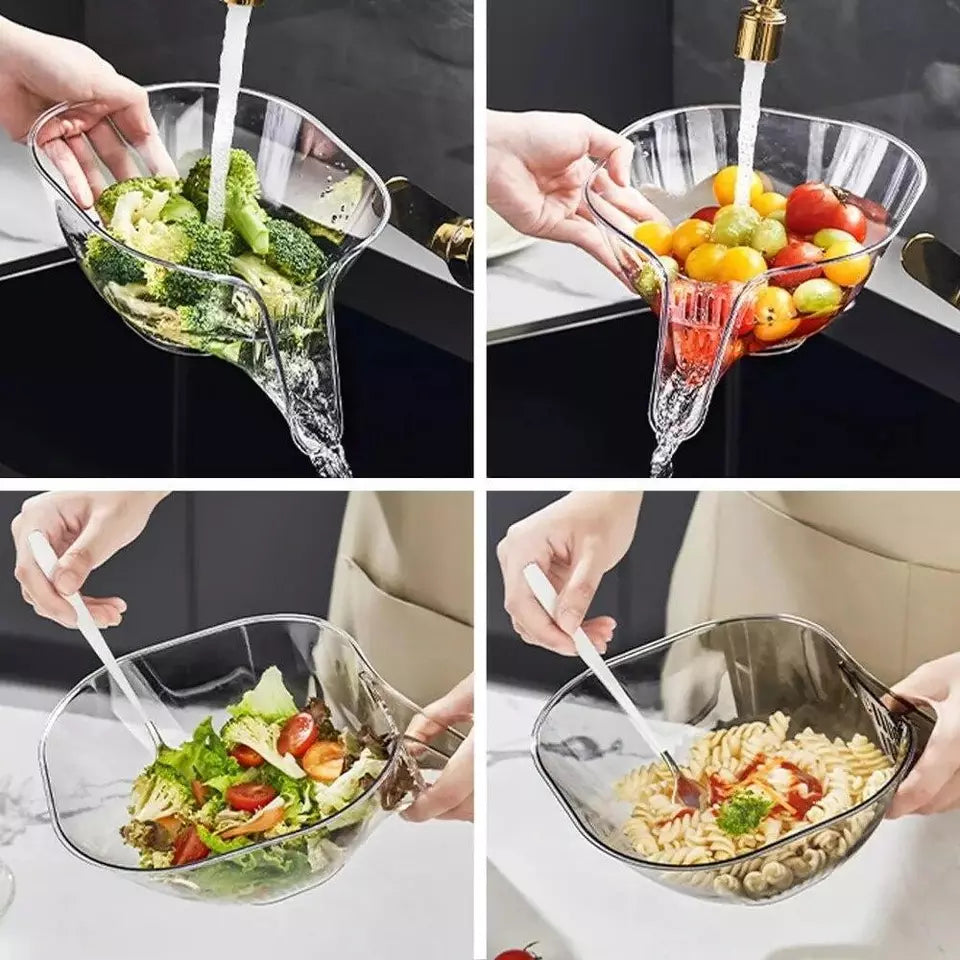 Multipurpose Drainage Vegetable/Fruits Acrylic Kitchen Basket