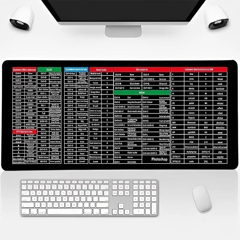 Shortcut Key Design Mouse Pad for Computer Mousepad (Multicolor)